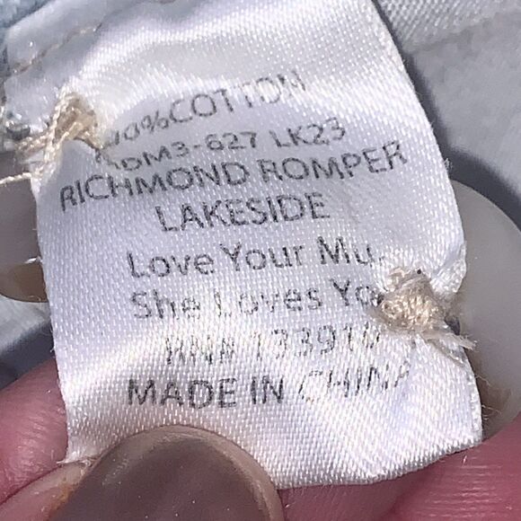 SHOW ME YOUR MUMU Rancho Mirage Shorts Romper Belted Blue Medium Rodeo Classic - Picture 7 of 9